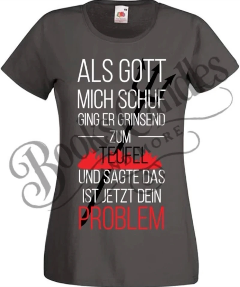 T-Shirt Damen "Als Gott mich schuf" 