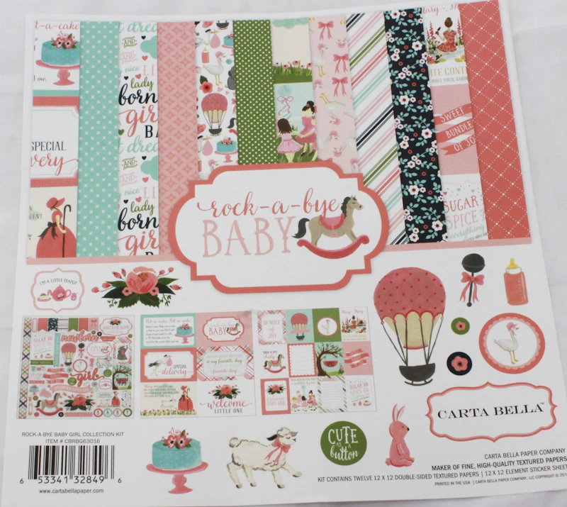 Scrapbook-Set "Rock-a-bye Baby", Baby Girl