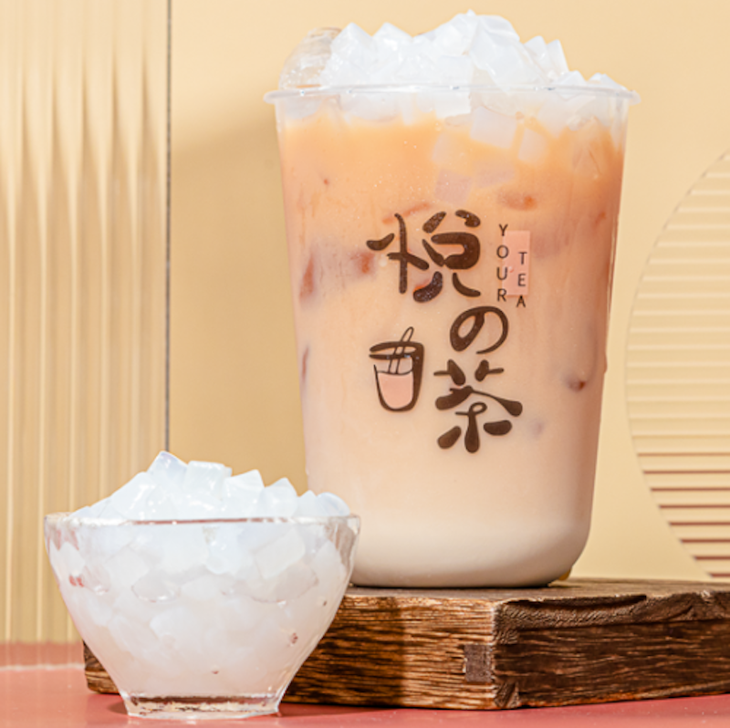 Milk tea with coconut jelly (悅之茶椰果奶茶)