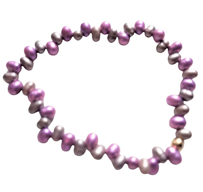 Perlenarmband grau-pink