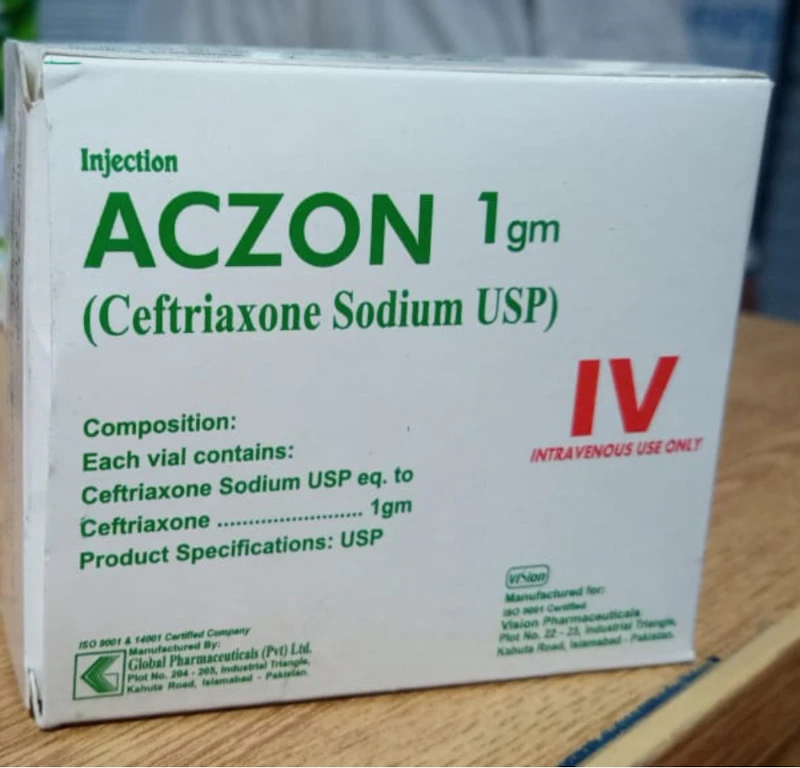 Aczon 1gm IV (Ceftriaxone Sodium) injection 