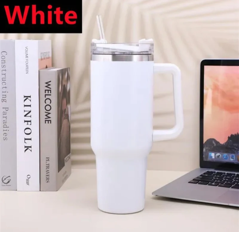 Insulated stainless steel tumblers with straw 