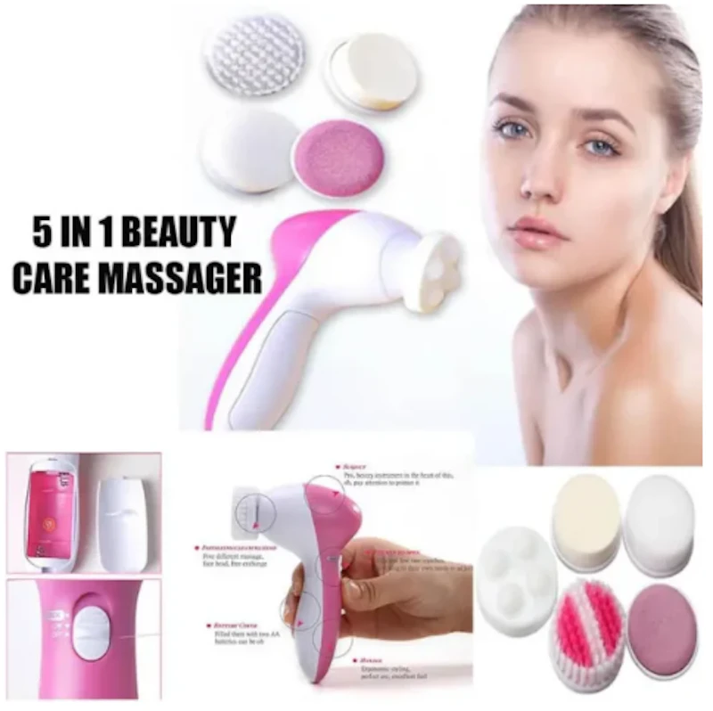 Product details of 5 in 1 Electric Facial Cleaner Face Skin Care Brush Massager