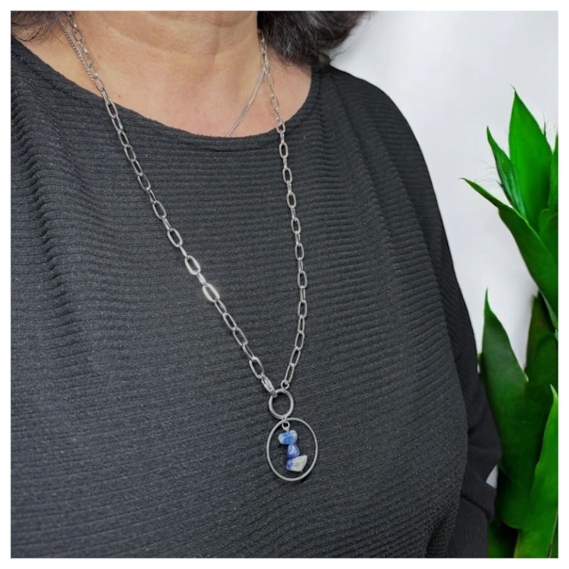Y-Kette "Ylena" mit Sodalith
