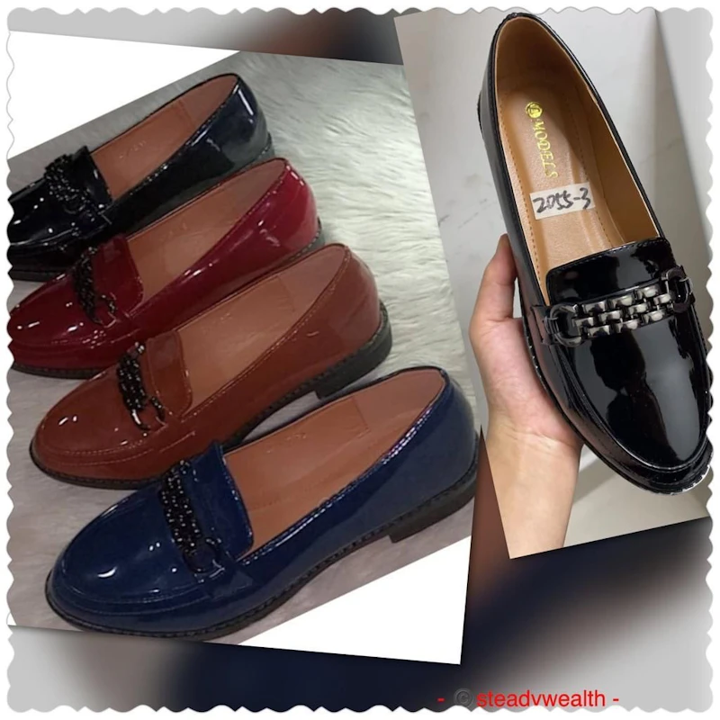 Glossy cover Shoe- Black, Gold, Wine - Size: 37-43