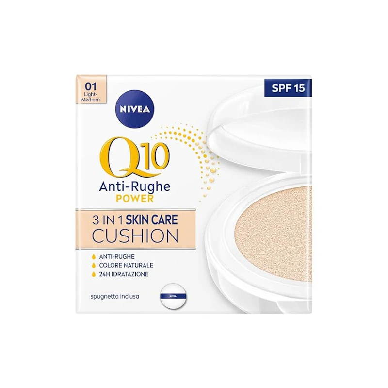NIVEA Q10 3in1 Cushion – Fondotinta Trattamento Anti-Età SPF15