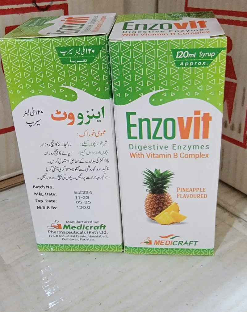 Enzovit syrup (Digestive enzymes with vitamin B-complex)