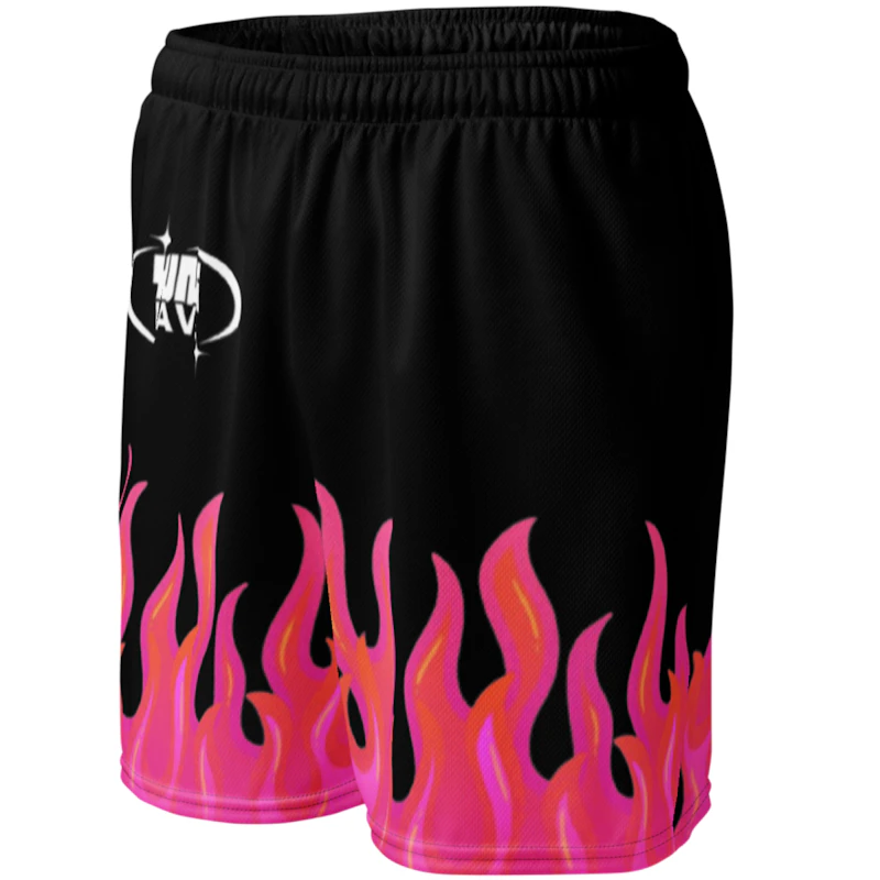flame mesh shorts