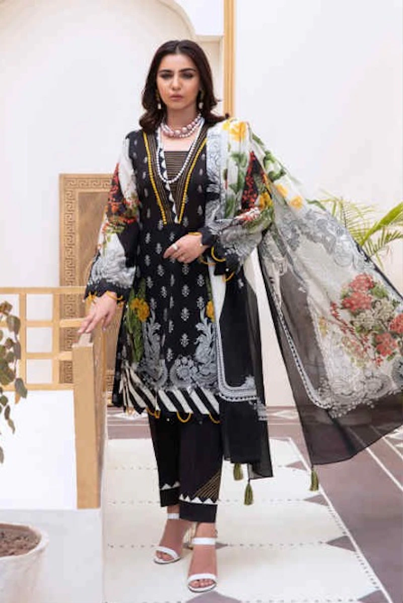 Sapphire - 3 Pc Unstitched Lawn Suit