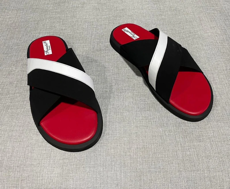 Sandales en Cuir&Simi Original (Rouge)