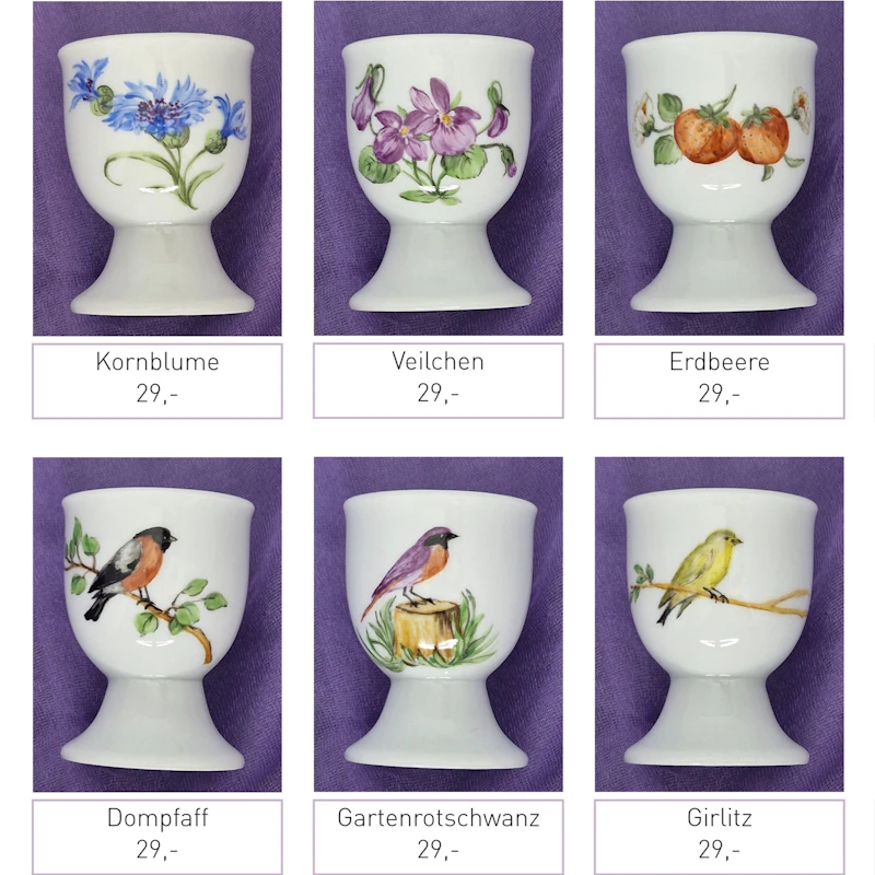 Eierbecher - verschiedene Motive