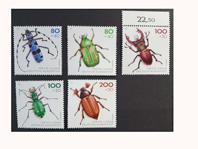Robbert´s Briefmarken Deutschland MiNr. 1666-70 Jugend : Gefährdete Käfer, postfrisch