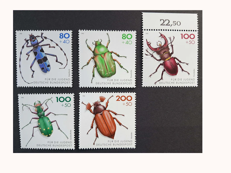 Robbert´s Briefmarken Deutschland MiNr. 1666-70 Jugend : Gefährdete Käfer, postfrisch