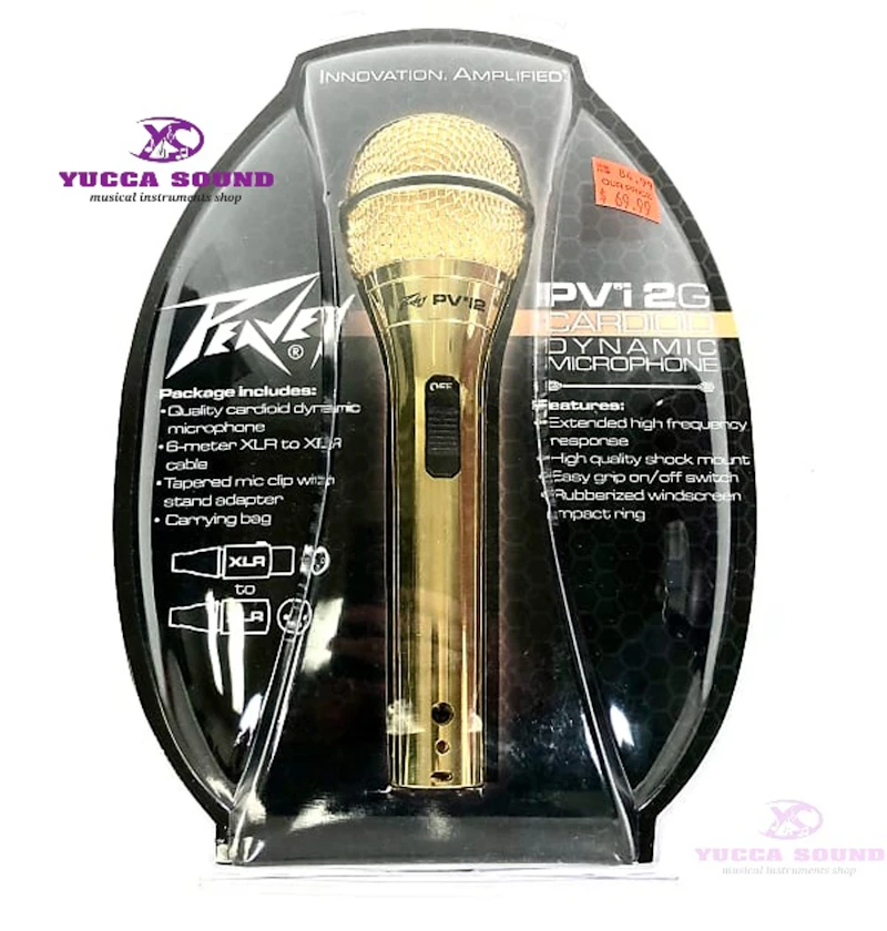 PEAVEY PVI2G GOLD DYNAMIC MICROPHONE