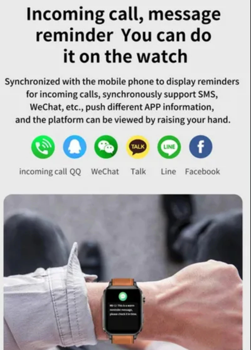 Bluetooth Calling New Blood Sugar Smart Watch Watch Heart rate blood pressure tracker 