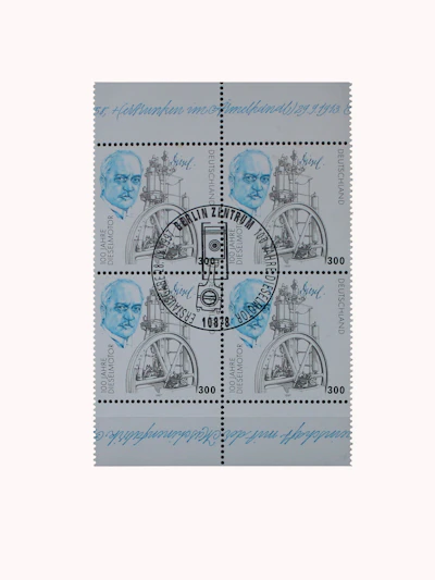 Robbert´s Briefmarken Deutschland 4er-Block MiNr. 1942 "100 Jahre Dieselmotor" mit SSt