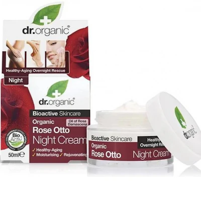 Dr. organic Crema Viso Notte alla Rosa Damascena - Rose Otto Night Cream