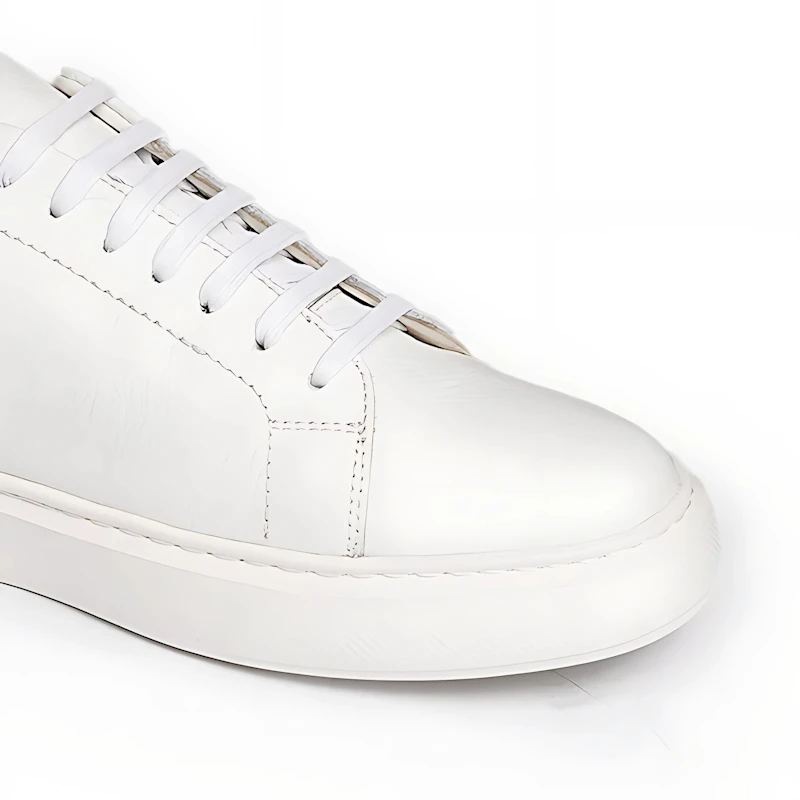 Basket en cuir blanc