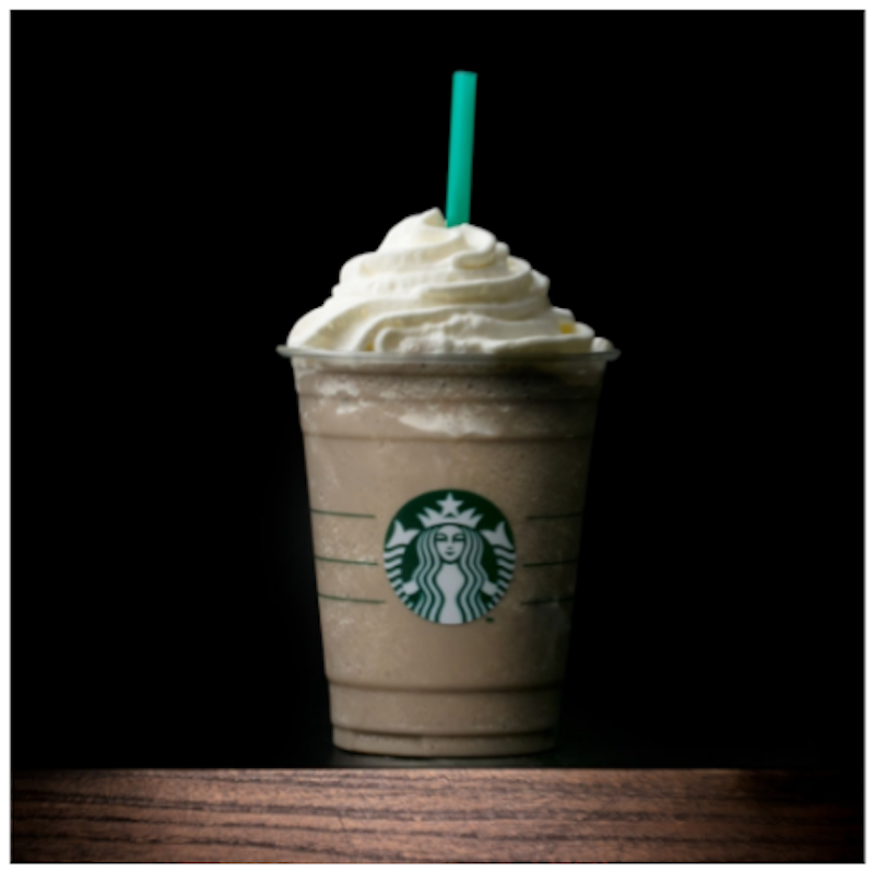 Icy Japanese tea with cream smoothie (Starbucks)