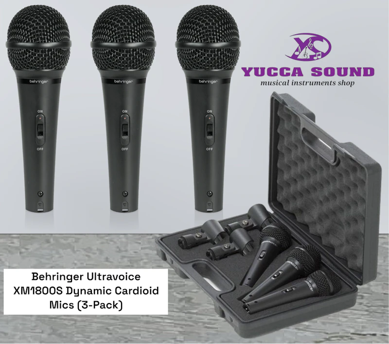 Behringer Ultravoice XM1800S Dynamic Cardioid Mics (3-Pack)