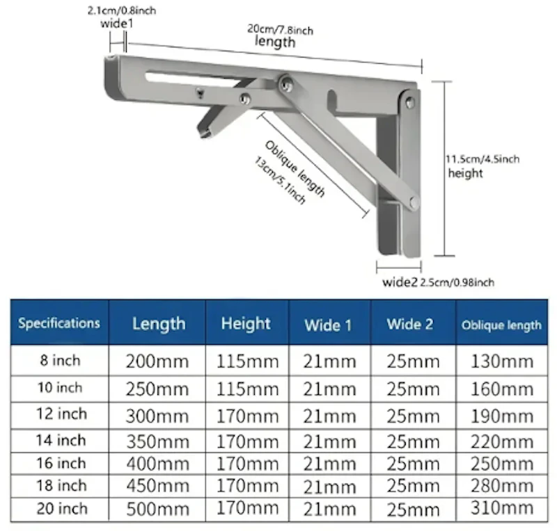 Traingle Folding Angle (10 Inch )