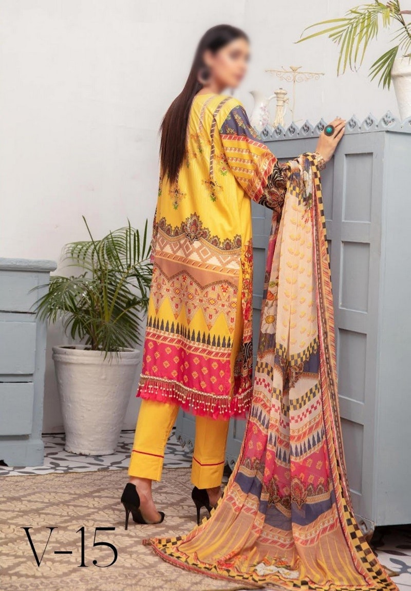  NUR Dastoor Printed Viscose Unstitch Collection - D-V-13