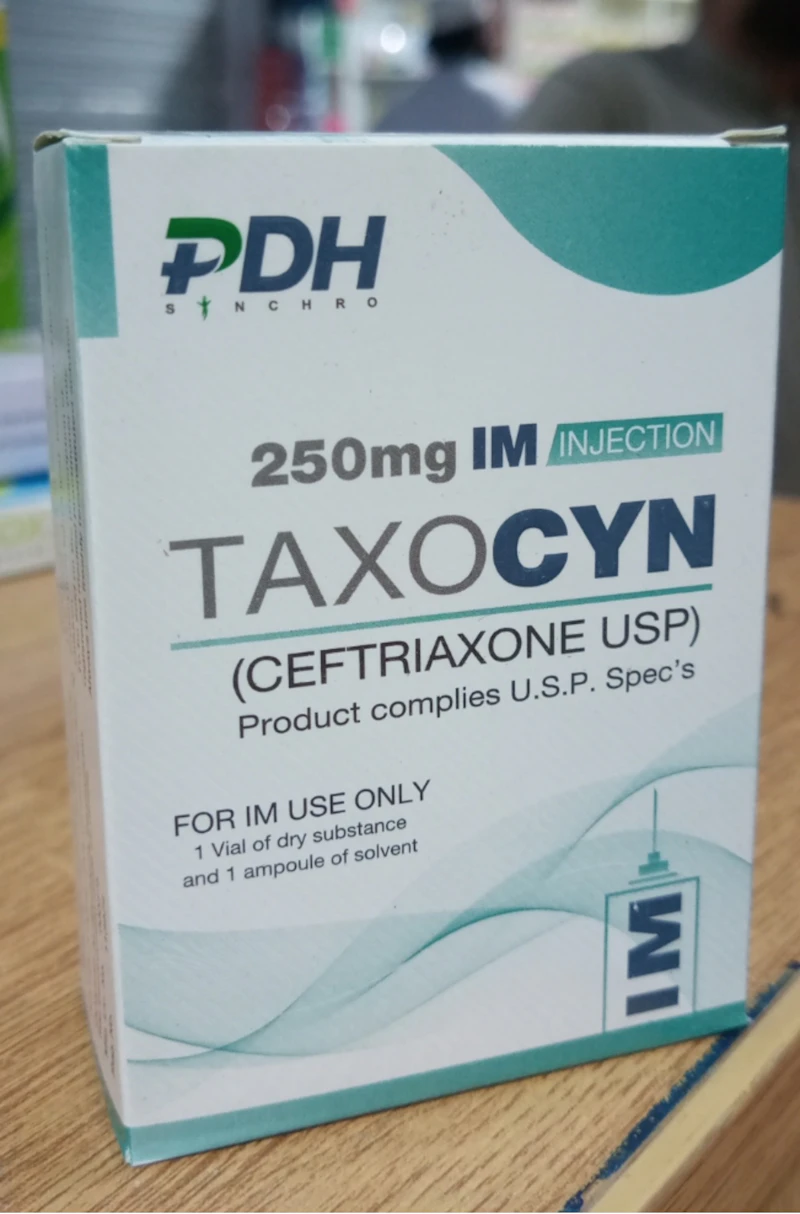 Taxocyn 250mg IM (Ceftriaxone Sodium) injection 