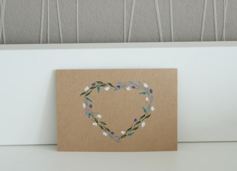 5er Set Postkarten handgemalt
