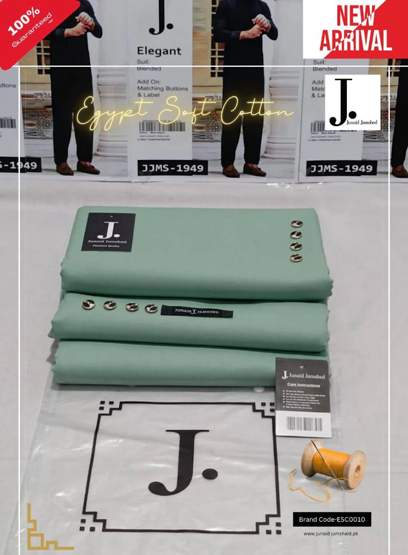 J. Men Soft Cotton Unstitched Suit
