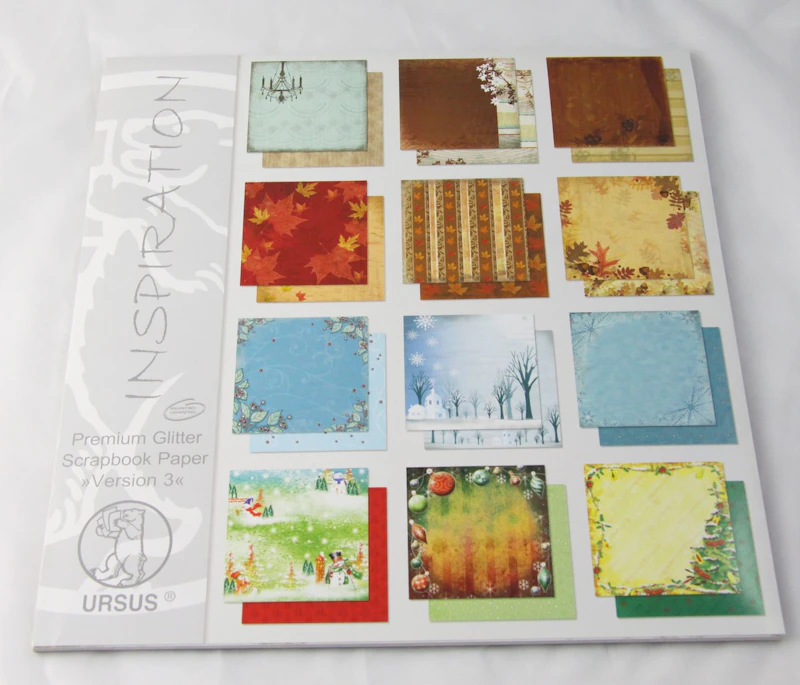 Glitter Scrapbook-Block Herbst/ Winter