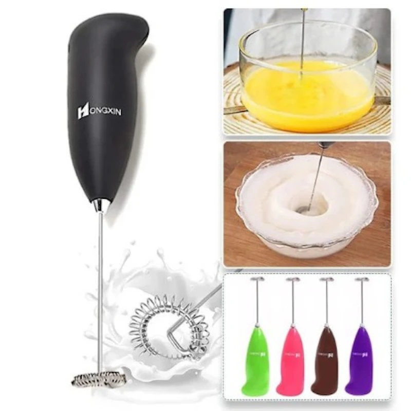 Electric Egg Beater Milk Drink Coffee Whisk Mixer Foamer Mini Handle Stirrer Practical Cooking Tool Kitchen Mini Whisk(random Color) ₨257