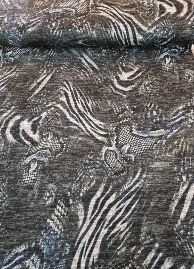 Print Dora, Black-Blue, 150 in der Breite