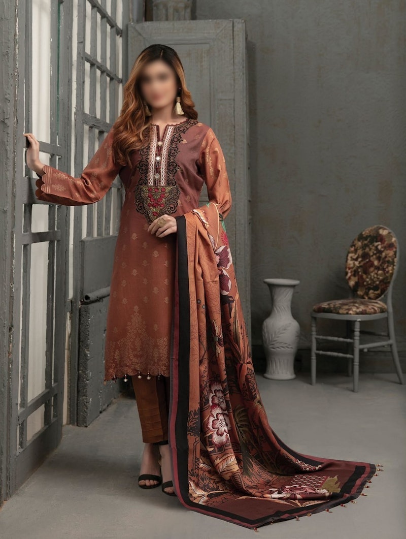 TAWAKKAL Talita Shaded Unstitched Viscose Banarsi Collection D-9556