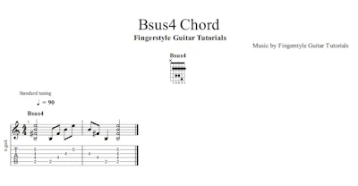 Bsus4 Chord | TABS & Sheet Music