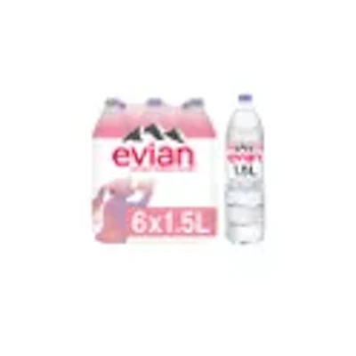 evian Natural Mineral Water 6 x 1.5L