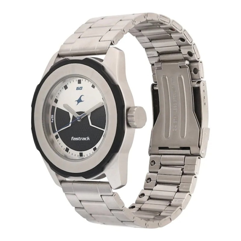 FASTRACK SILVER DIAL SILVER STAINLESS STEEL STRAP WATCH