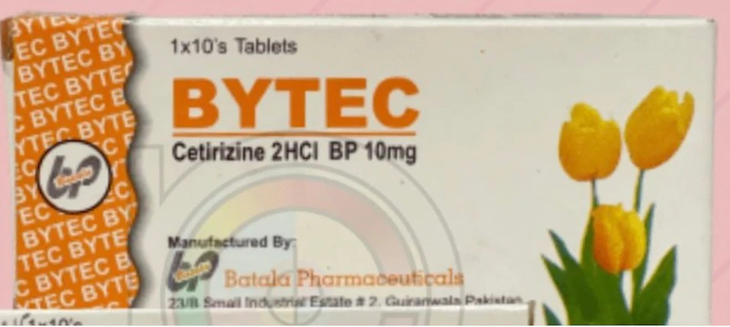 Bytec 10mg tablet (Cetirizine)