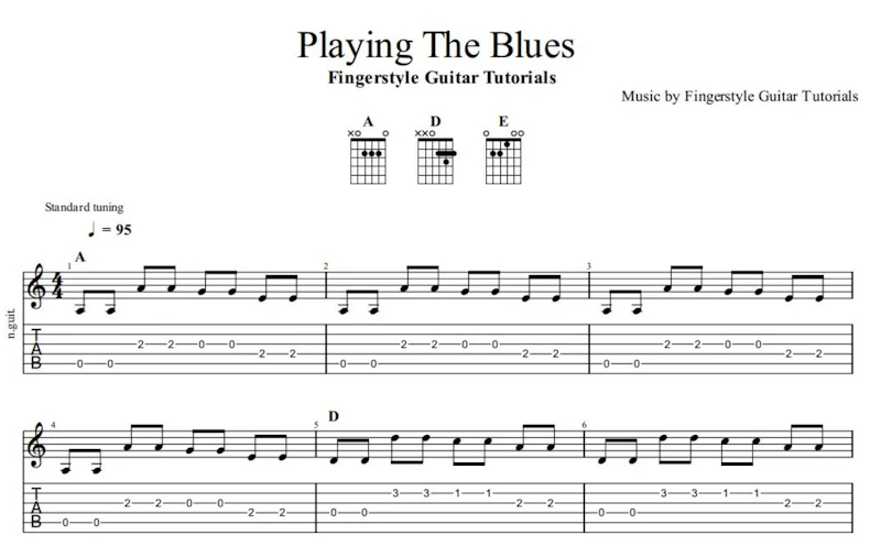 Playing The Blues | TABS & Sheet Music