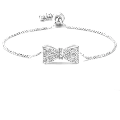 Adjustable rope bow bracelet 