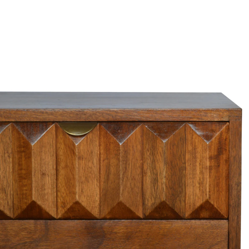 Prism Bedside Table, Chestnut