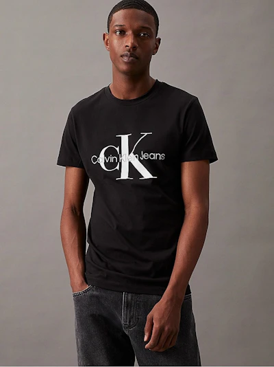 T-SHIRT CALVIN KLEIN JEANS NOIR - LOGO EMBLÉMATIQUE