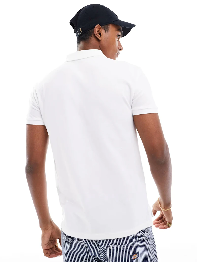 RALPH LAUREN - POLO BLANC  LOGO BRODÉ BLEU