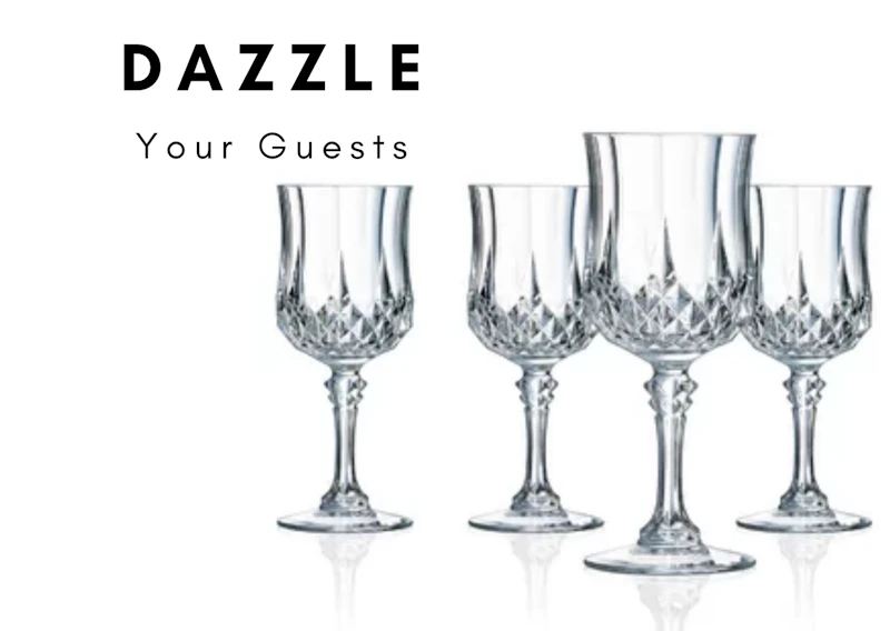 Longchamp Stemmed Crystal Wine Glass (Set of 4)