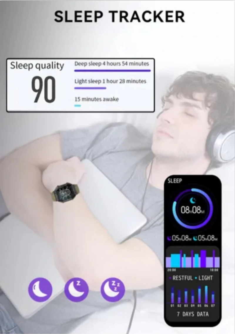Bluetooth call fitness tracker sleep monitor smart watch