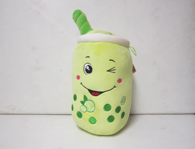 Plüsch Bubble Tea Zwinker gelb 30cm