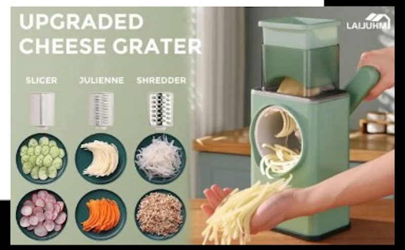 Multifunctional Storm Vegetable Cutter Manual Rotary Cheese Grater Shredder