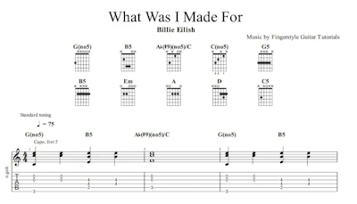 What Was I Made For - Billie Eilish  - TABS & Sheet Music