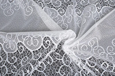 Curtain fabrics Magdalena in white, jacquard, length - 2,70 m.,