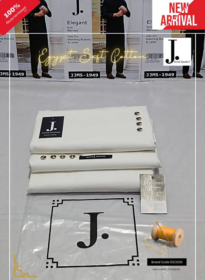 J. Men Soft Cotton Unstitched Suit