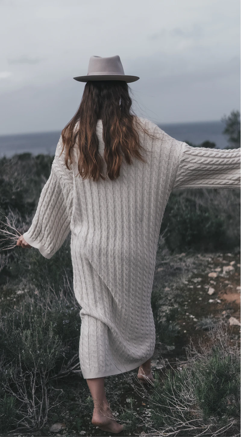Strickkleid Maxi